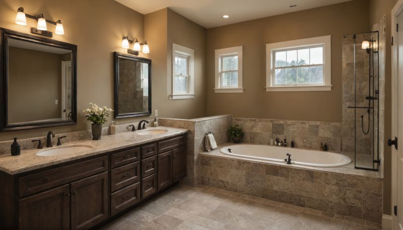 Luxurious Bathroom with Custom Lighting