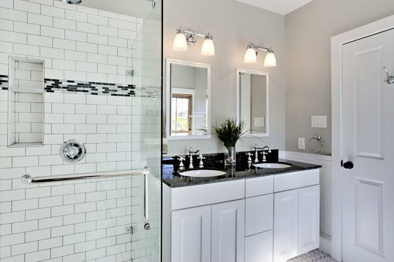 Modern Bathroom with Dual Vanities